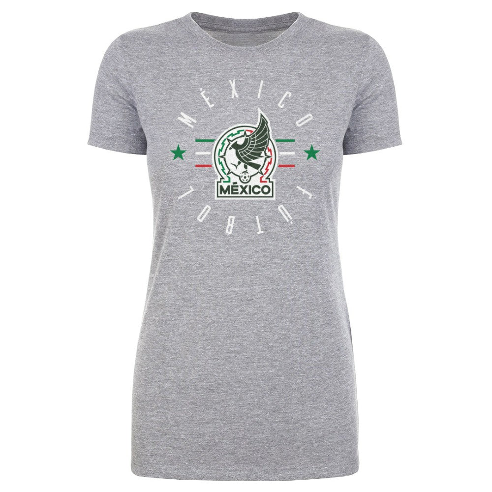 Mexico National Team 500 Level Women's Futbol T-Shirt - Heather Gray shop