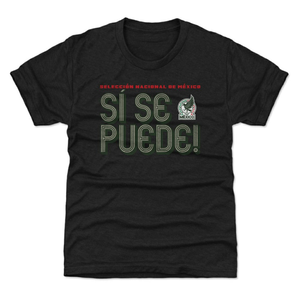 Mexico National Team 500 Level Youth Si Se Puede Inline Bold T-Shirt - Black sale