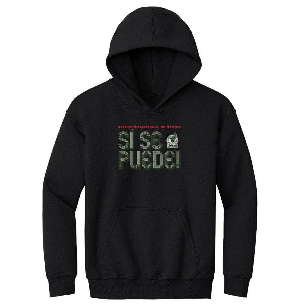 Mexico National Team 500 Level Youth Si Se Puede Inline Bold Pullover Hoodie - Black outlet