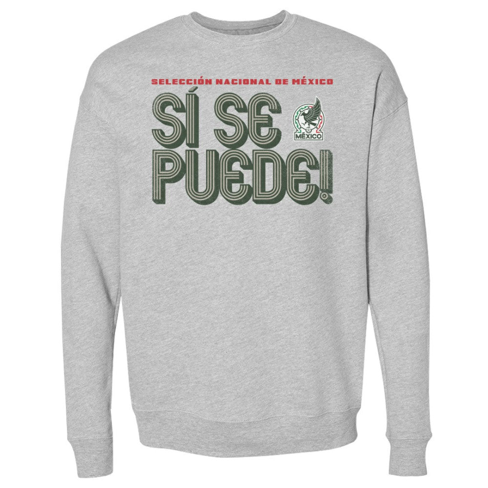 Mexico National Team 500 Level Si Se Puede Inline Bold Pullover Sweatshirt - Heather Gray sale