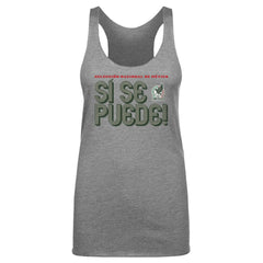 Mexico National Team 500 Level Women's Si Se Puede Inline Bold Tri-Blend Racerback Tank Top - Gray outlet