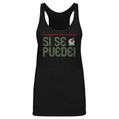 Mexico National Team 500 Level Women's Si Se Puede Inline Bold Tri-Blend Racerback Tank Top - Black cheap