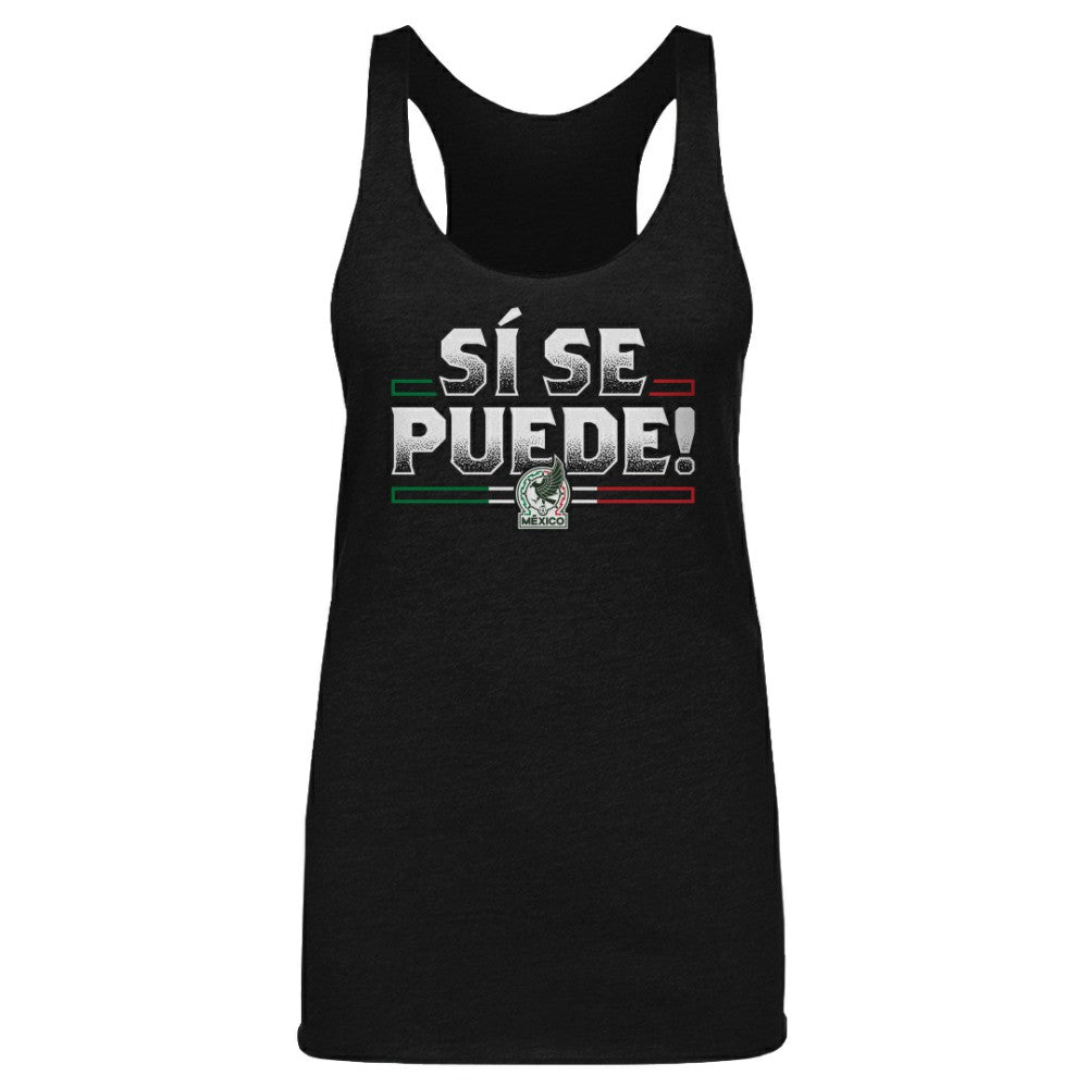 Mexico National Team 500 Level Women's Si Se Puede Tri-Blend Racerback Tank Top - Black cheap
