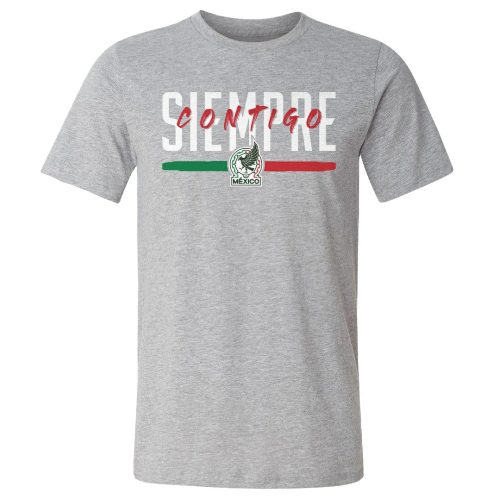 Mexico National Team 500 Level Siempre Contigo Cotton T-Shirt - Heather Gray discount
