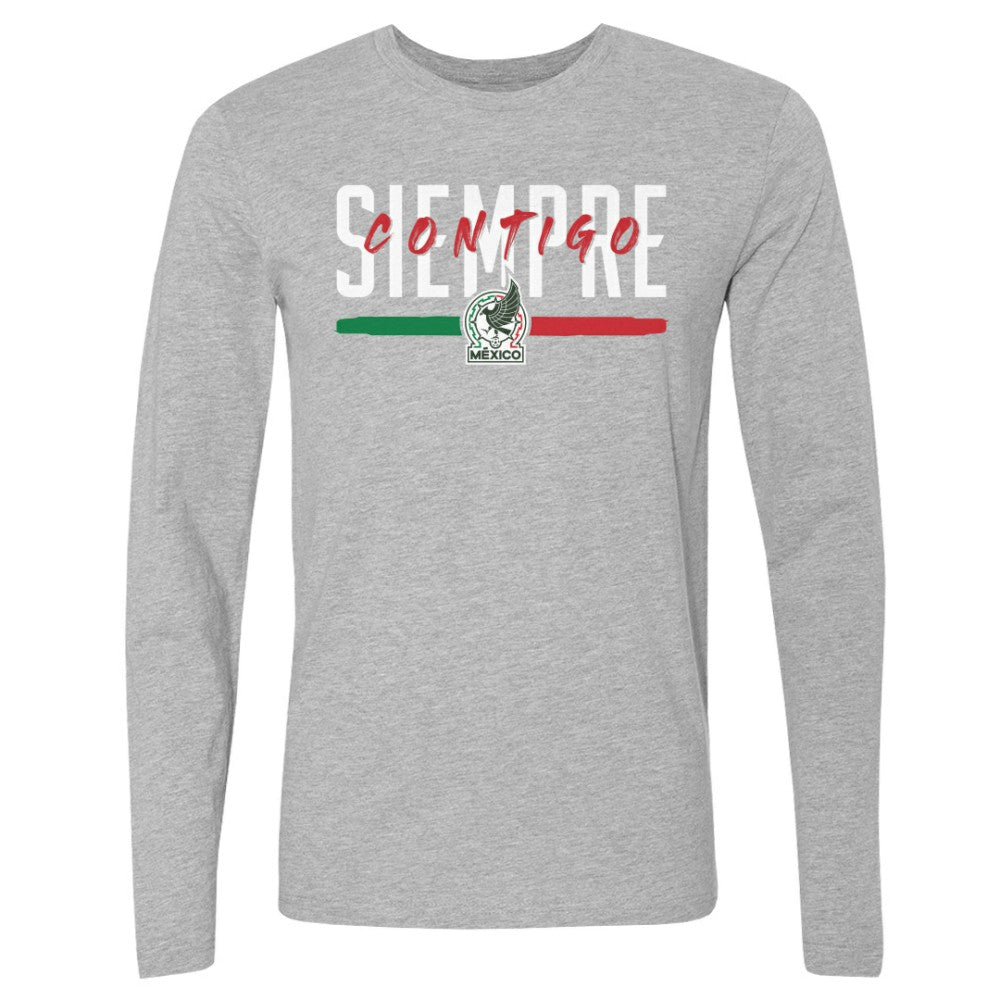 Mexico National Team 500 Level Siempre Contigo Long Sleeve T-Shirt - Heather Gray on sale