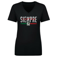 Mexico National Team 500 Level Women's Siempre Contigo V-Neck T-Shirt - Black for sale