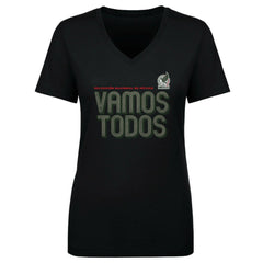 Mexico National Team 500 Level Women's Vamos Todos Inline Bold V-Neck T-Shirt - Black sale
