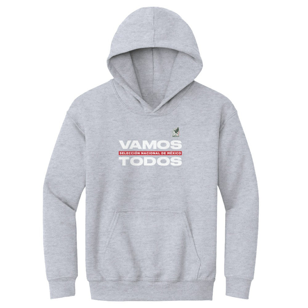 Mexico National Team 500 Level Youth Vamos Todos Pullover Hoodie - Gray on sale