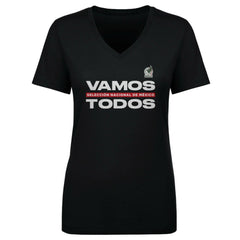 Mexico National Team 500 Level Women's Vamos Todos V-Neck T-Shirt - Black shop