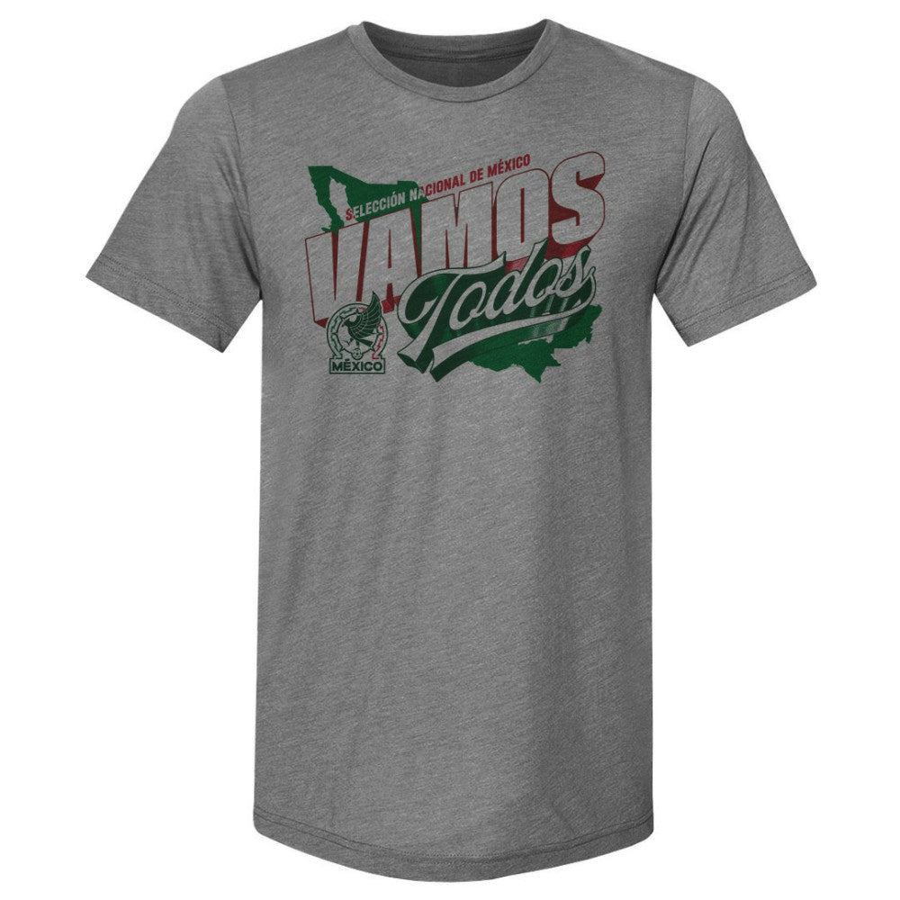 Mexico National Team 500 Level Vamos Todos Country Premium Tri-Blend T-Shirt - Gray sale