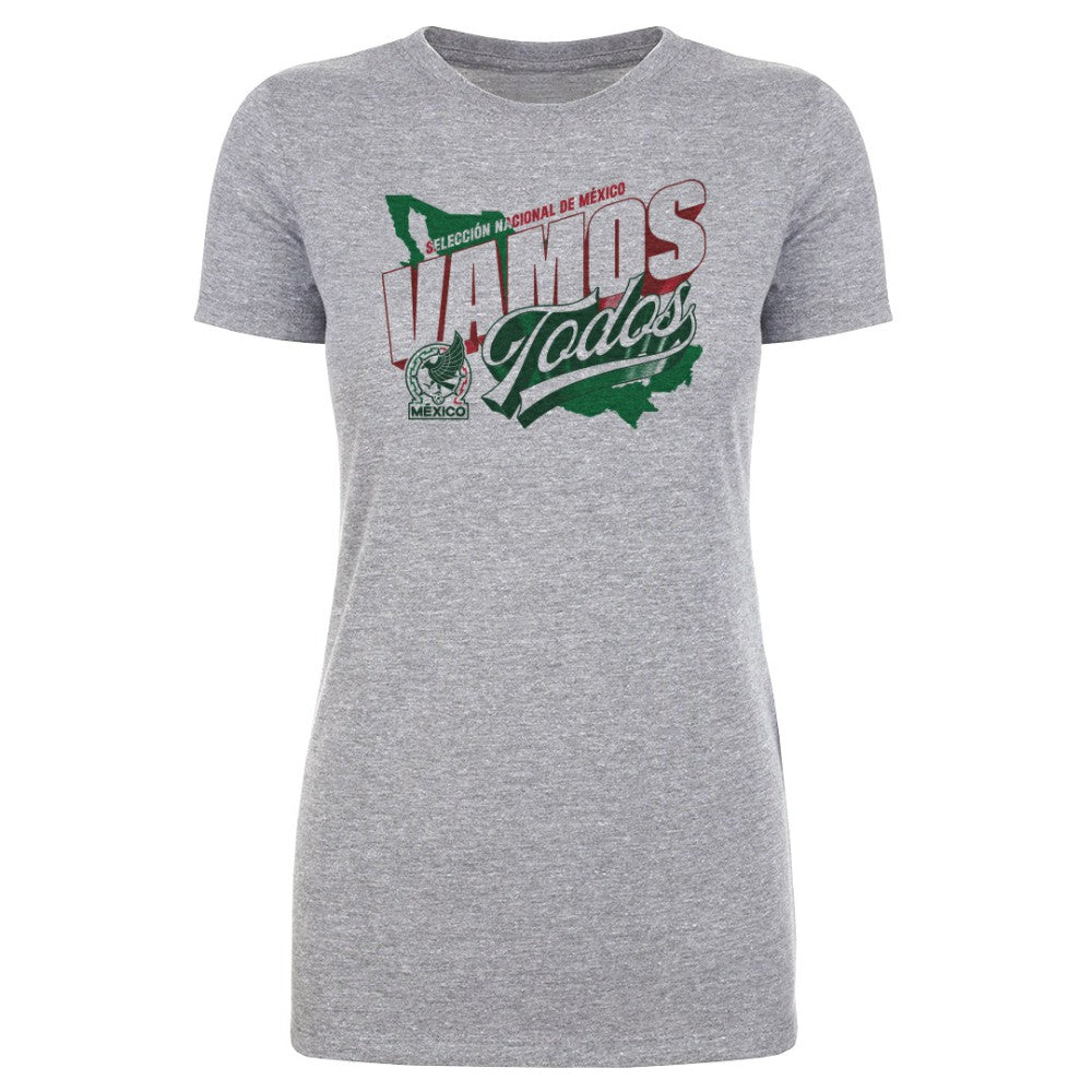 Mexico National Team 500 Level Women's Vamos Todos Country T-Shirt - Heather Gray on sale