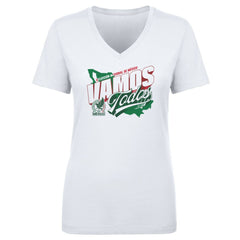 Mexico National Team 500 Level Women's Vamos Todos Country V-Neck T-Shirt - White outlet