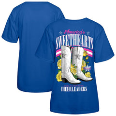 Dallas Cowboys Cheerleaders Women's Sweetheart Boots T-Shirt - Royal outlet