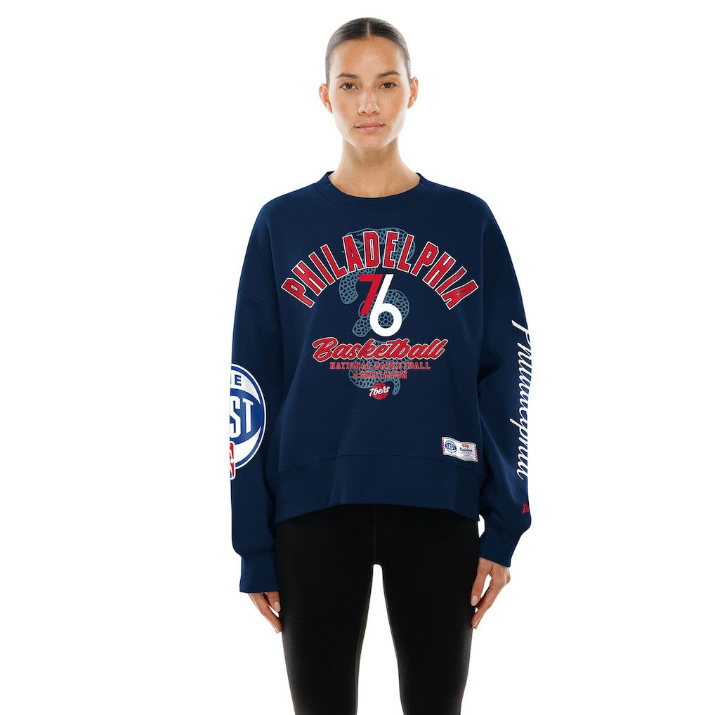 Philadelphia 76ers Women's 2025/26 City Edition Sweatshirt - Navy | New Era online