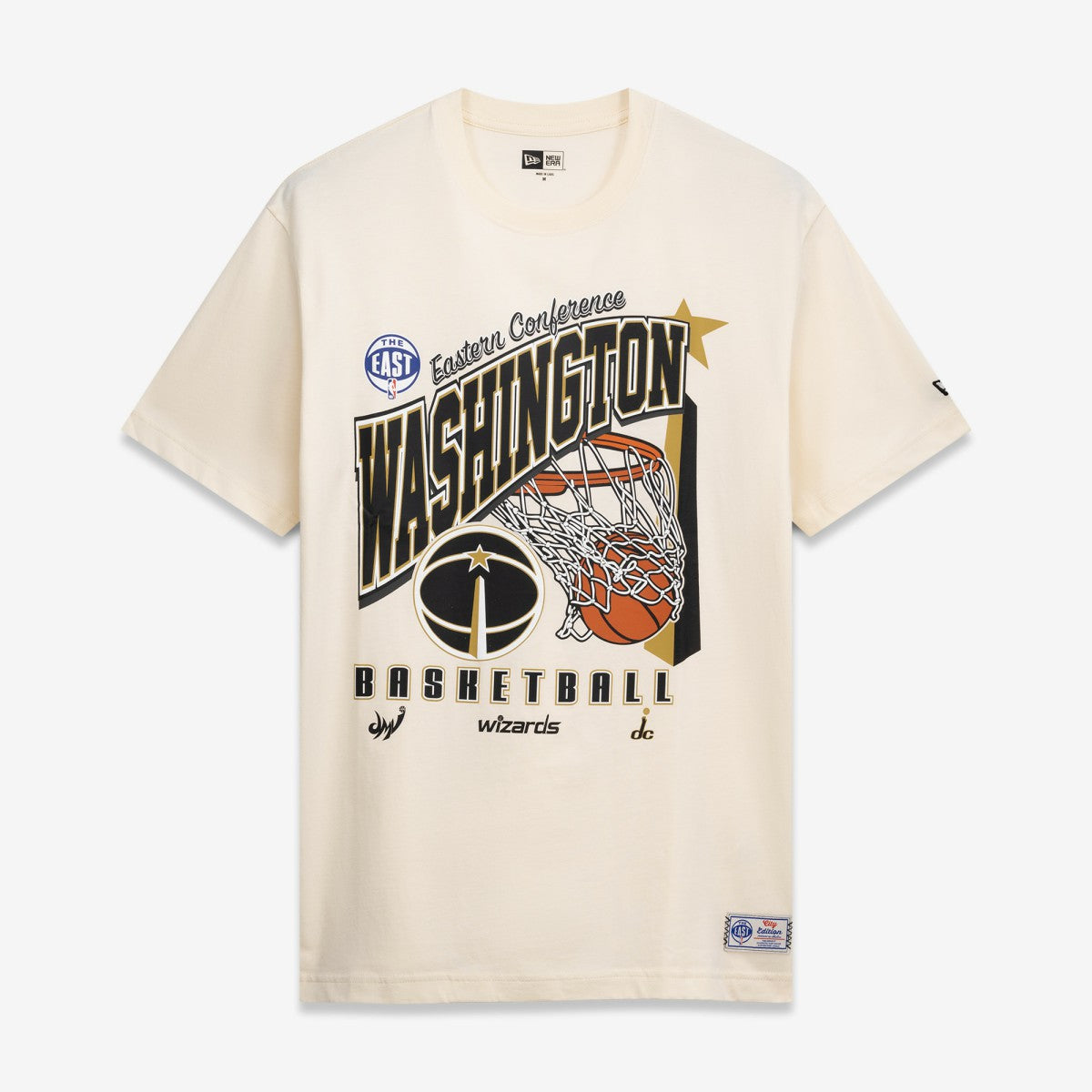 Washington Wizards Oversized City Edition Remix Vintage T-Shirt - Cream | New Era sale