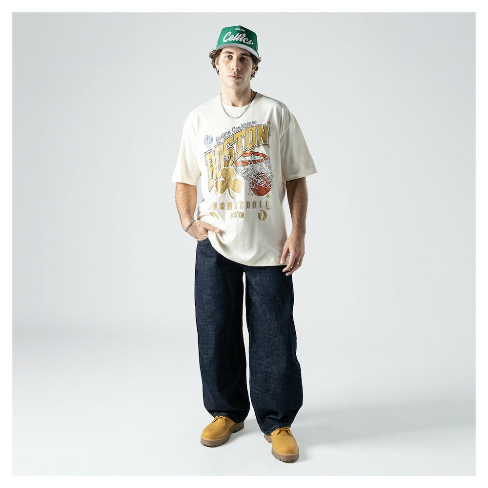 Boston Celtics Oversized City Edition Remix Vintage T-Shirt - Cream | New Era outlet