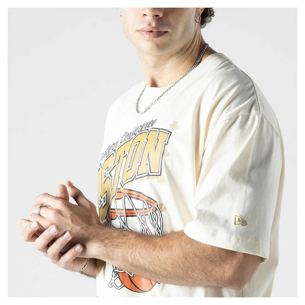 Boston Celtics Oversized City Edition Remix Vintage T-Shirt - Cream | New Era outlet