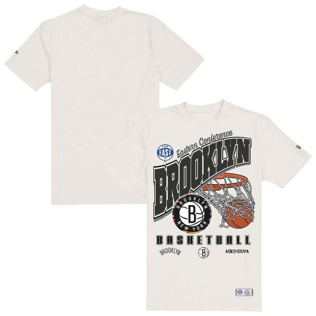Brooklyn Nets Oversized City Edition Remix Vintage T-Shirt - Cream | New Era cheap