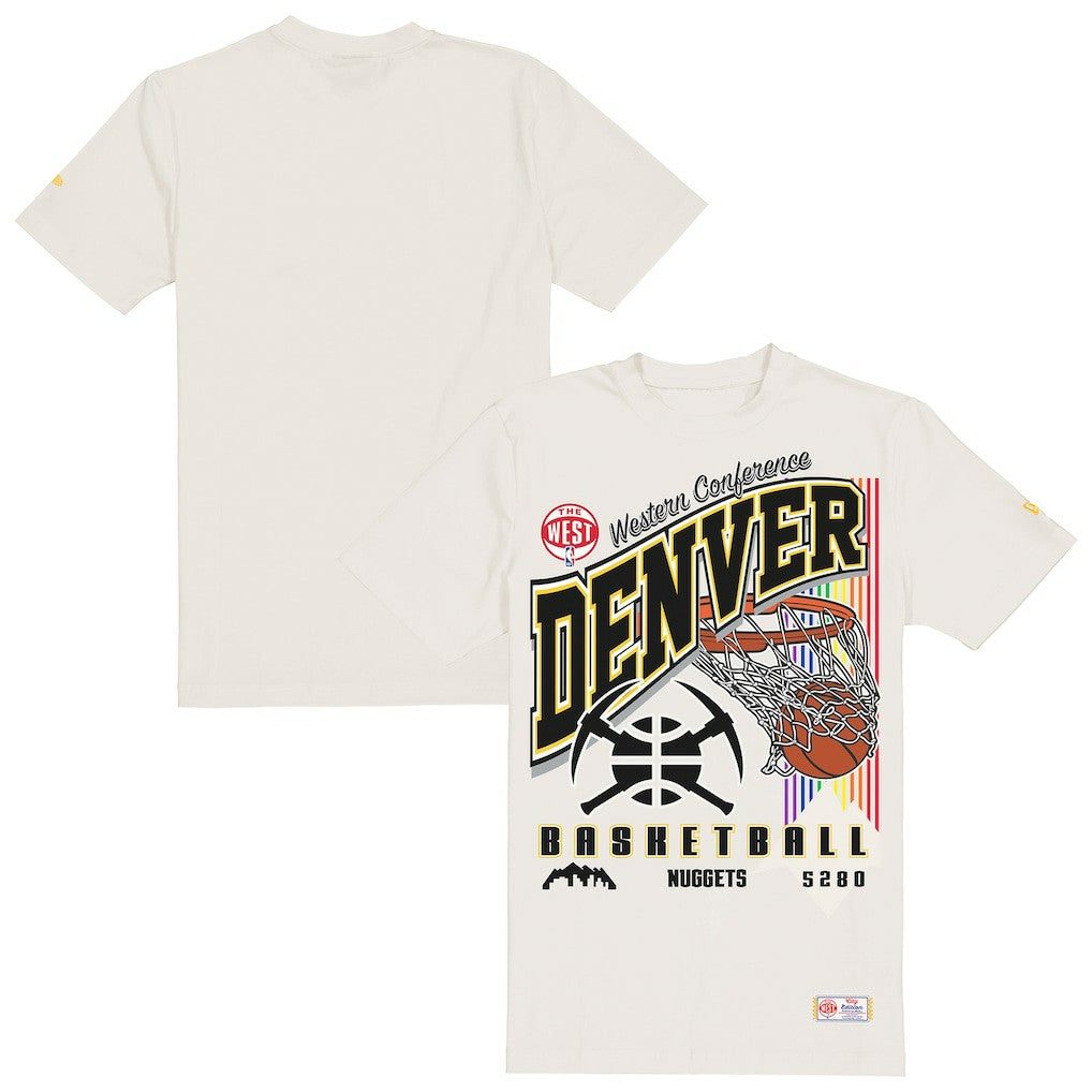 Denver Nuggets Oversized City Edition Remix Vintage T-Shirt sale - Cream | New Era cheap