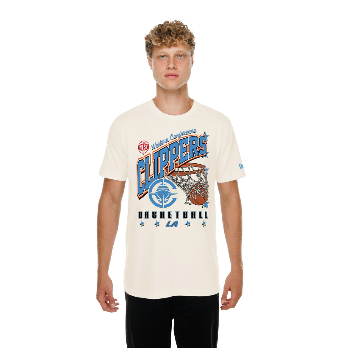 LA Clippers Oversized City Edition Remix Vintage T-Shirt - Cream | New Era cheap