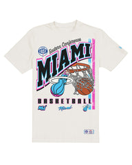 Miami Heat Oversized City Edition Remix Vintage T-Shirt - Cream | New Era on sale