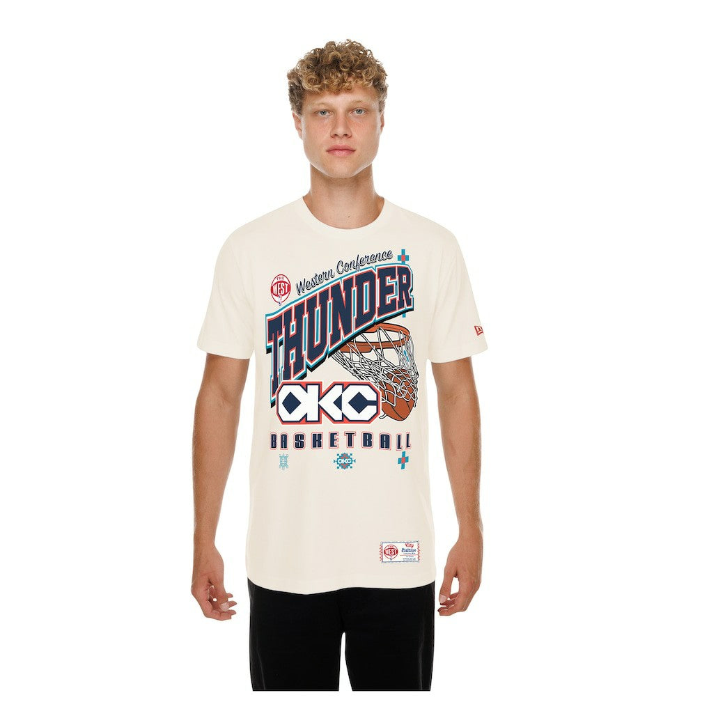 Oklahoma City Thunder Oversized City Edition Remix Vintage T-Shirt - Cream | New Era outlet