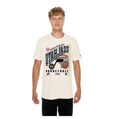 Utah Jazz Oversized City Edition Remix Vintage T-Shirt - Cream | New Era discount