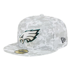 Philadelphia Eagles New Era 2025 Salute to Service Fan Pack 59FIFTY Fitted Hat - White for sale