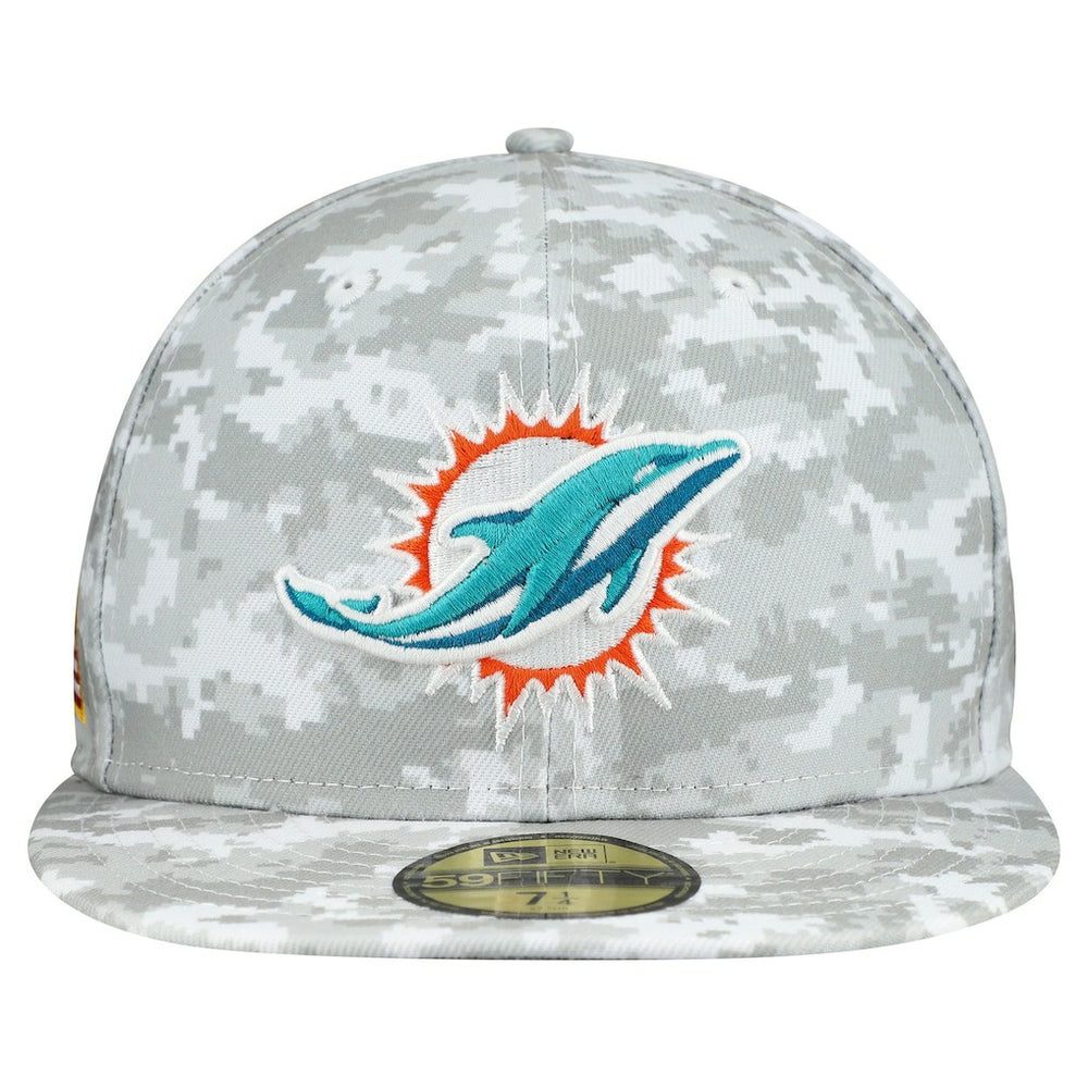 Miami Dolphins New Era 2025 Salute to Service Fan Pack 59FIFTY Fitted Hat - White discount
