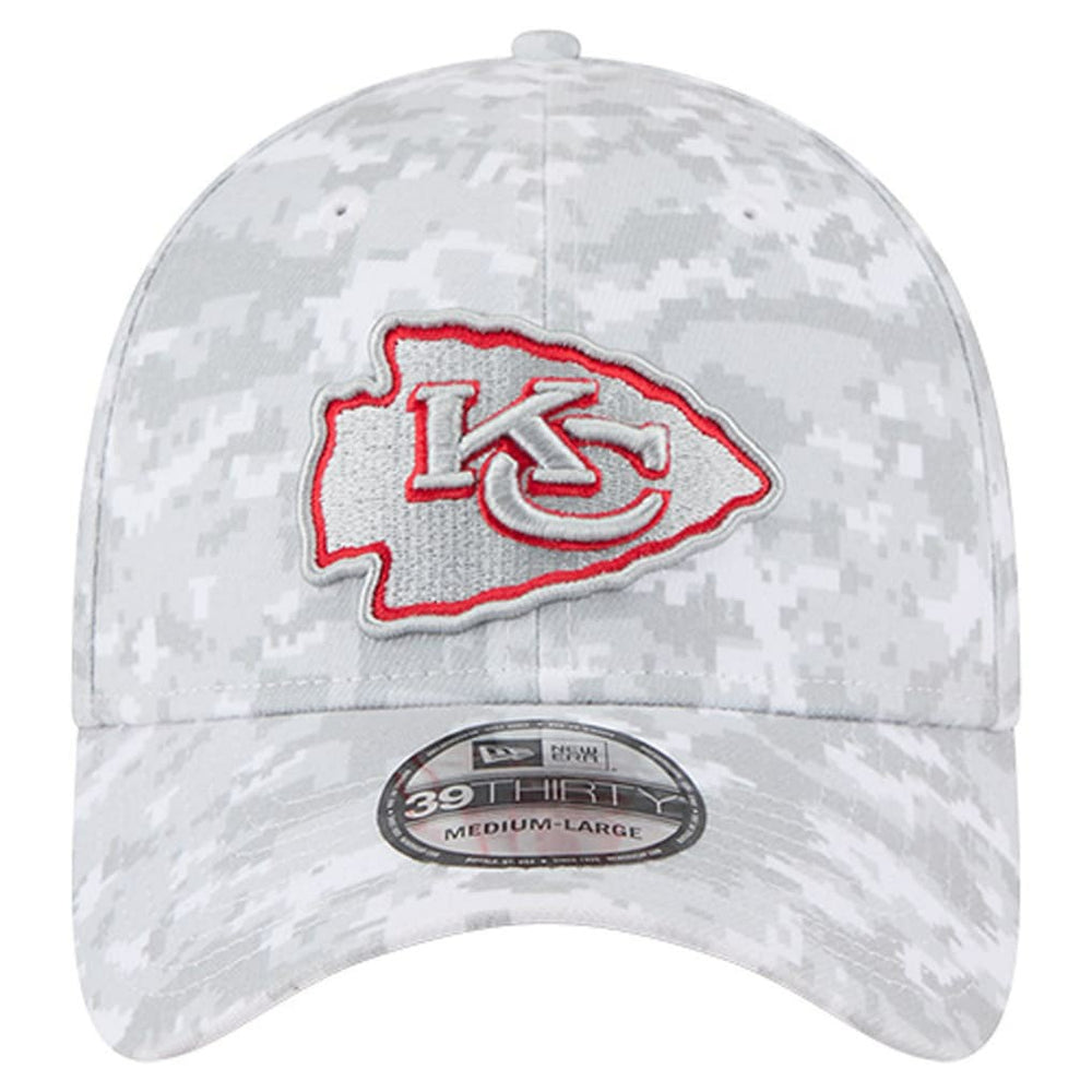 Kansas City Chiefs New Era 2025 Salute to Service Digital Camo Fan Pack 39THIRTY Flex Hat - White cheap