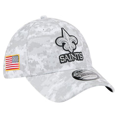 New Orleans Saints New Era 2025 Salute to Service Digital Camo Fan Pack 39THIRTY Flex Hat - White on sale