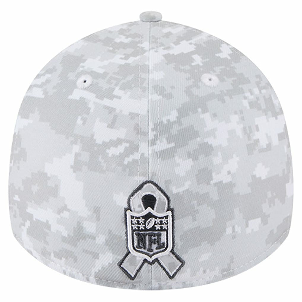 Baltimore Ravens New Era 2025 Salute to Service Digital Camo Fan Pack 39THIRTY Flex Hat - White on sale