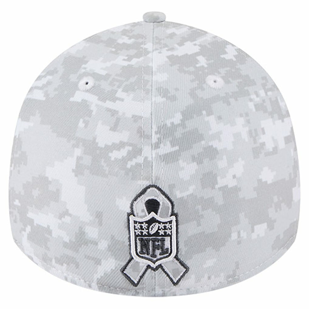Baltimore Ravens New Era 2025 Salute to Service Digital Camo Fan Pack 39THIRTY Flex Hat - White on sale