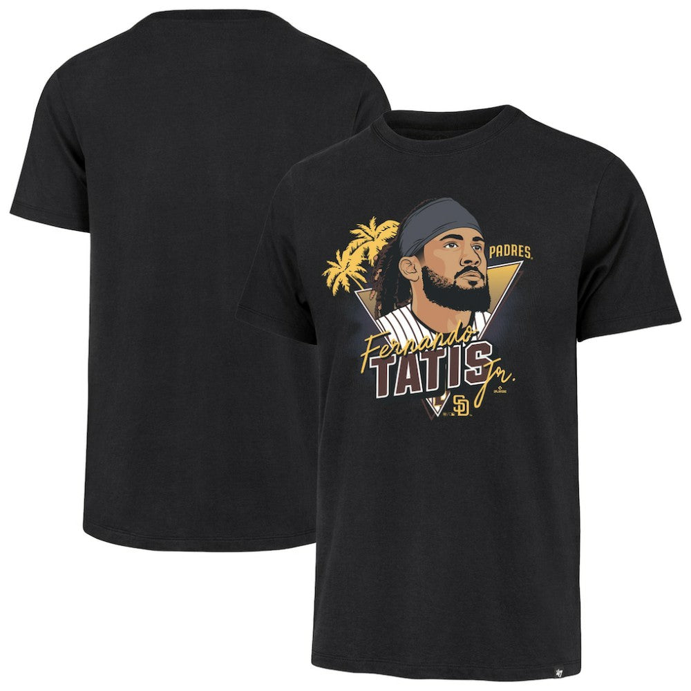 Fernando Tatis Jr. San Diego Padres Player Caricature Franklin T-Shirt - Black | 47 brand