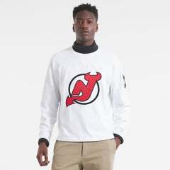 New Jersey Devils Todd Snyder Heavyweight Long Sleeve Jersey Style T-Shirt White