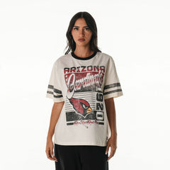 Arizona Cardinals The Wild Collective Women's Vintage Drop Shoulder Oversized Boyfriend T-Shirt - Cream sale