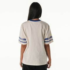 Buffalo Bills The Wild Collective Women's Vintage Drop Shoulder Oversized Boyfriend T-Shirt - Cream cheap