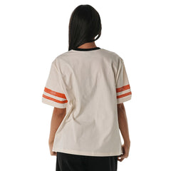 Cincinnati Bengals The Wild Collective Women's Vintage Drop Shoulder Oversized Boyfriend T-Shirt - Cream cheap