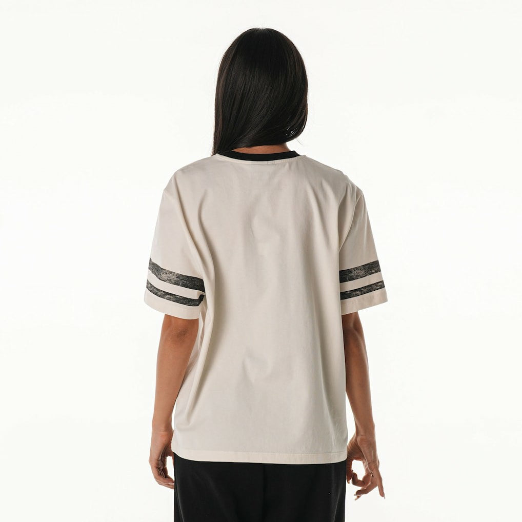 Philadelphia Eagles The Wild Collective Women's Vintage Drop Shoulder Oversized Boyfriend T-Shirt - Cream outlet