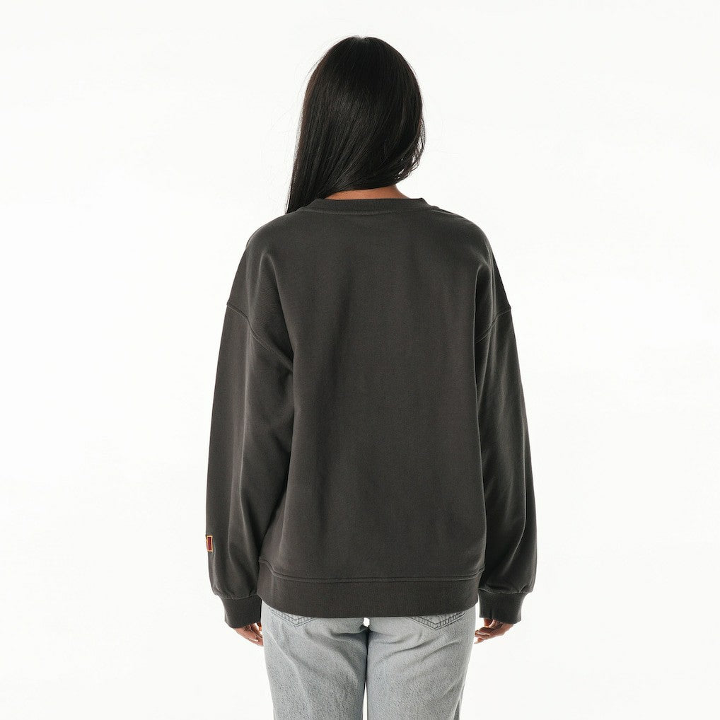 Washington Commanders The Wild Collective Women's Rock Crystal Oversized Crewneck Sweatshirt - Charcoal discount