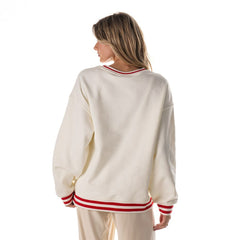 Kansas City Chiefs The Wild Collective Women's Oversized Vintage French Terry Sweatshirt - Cream cheap