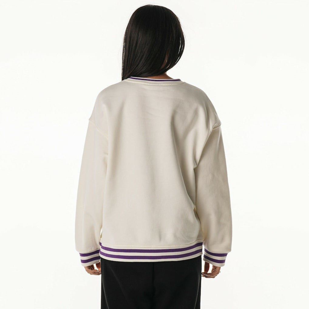 Minnesota Vikings The Wild Collective Women's Oversized Vintage French Terry Sweatshirt - Cream discount