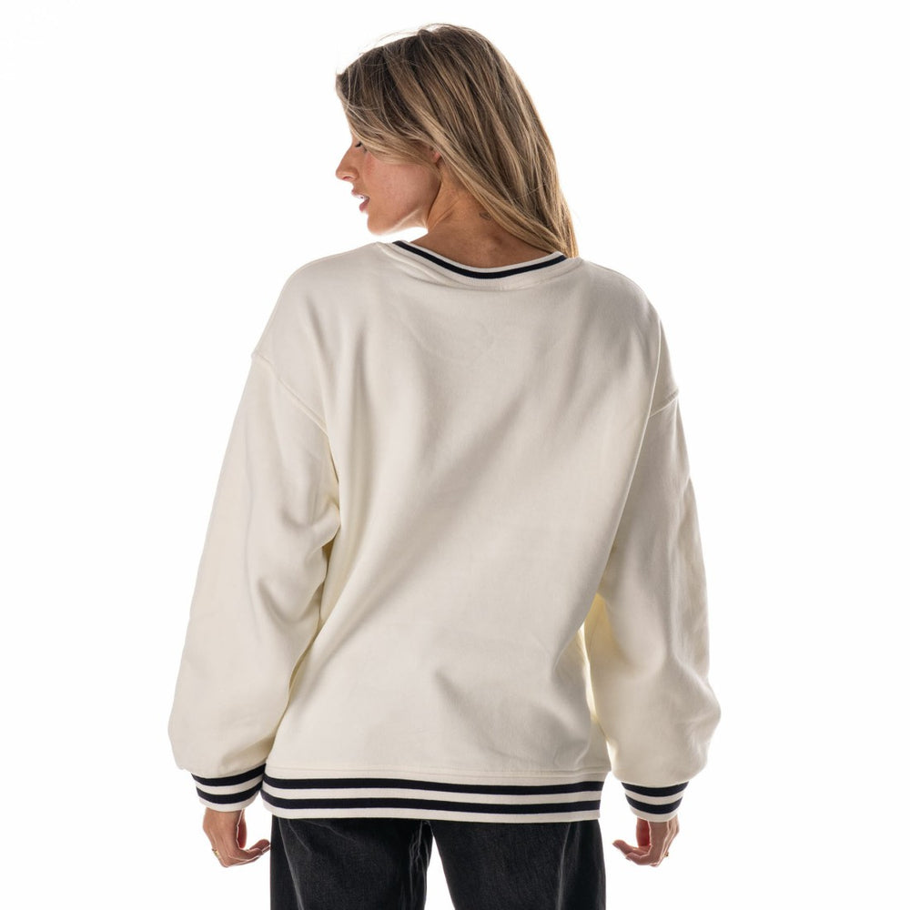Houston Texans The Wild Collective Women's Oversized Vintage French Terry Sweatshirt - Cream cheap