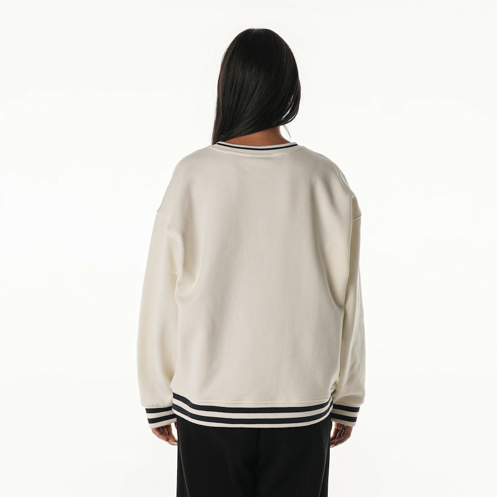 Seattle Seahawks The Wild Collective Women's Oversized Vintage French Terry Sweatshirt - Cream discount