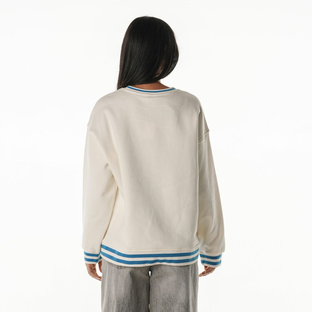Detroit Lions The Wild Collective Women's Oversized Vintage French Terry Sweatshirt - Cream cheap