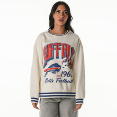 Buffalo Bills The Wild Collective Women's Oversized Vintage French Terry Sweatshirt - Cream outlet
