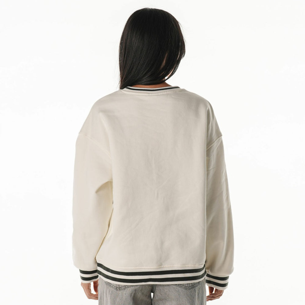 Green Bay Packers The Wild Collective Women's Oversized Vintage French Terry Sweatshirt - Cream online
