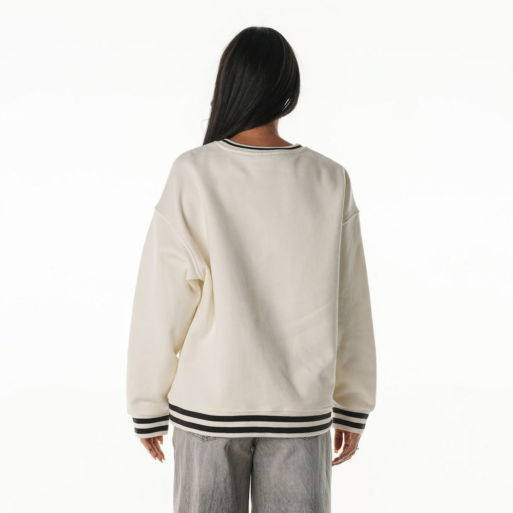 Cleveland Browns The Wild Collective Women's Oversized Vintage French Terry Sweatshirt - Cream cheap