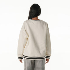 Cleveland Browns The Wild Collective Women's Oversized Vintage French Terry Sweatshirt - Cream cheap