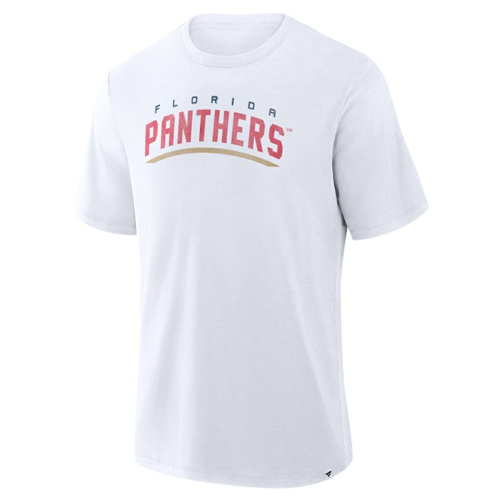 Florida Panthers Fanatics Play Distressed Wordmark Stadium Slub T-Shirt White